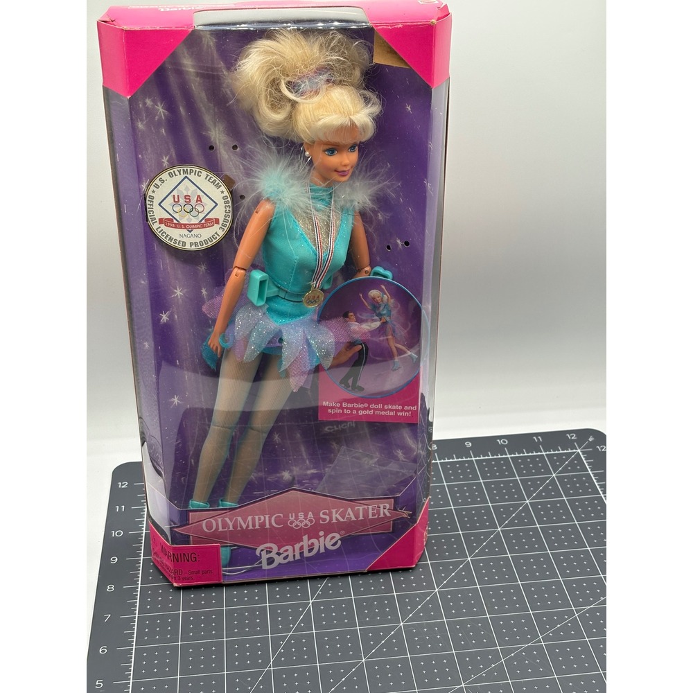 Vintage 1998 Olympic USA Skater Barbie Nagano Winter‎ Games Mattel